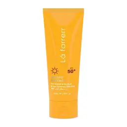 کرم ضد آفتاب و ضد لک با SPF50 بی رنگ مناسب پوست خشک و نرمال حجم 40 میل لافارر