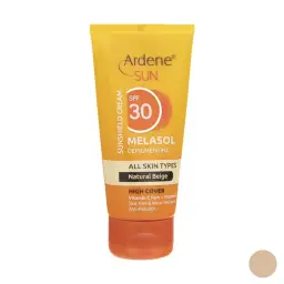کرم ضد آفتاب و ضد لک با SPF30 رنگی بژ طبیعی مدل Melasol حجم 50 میل آردن سان