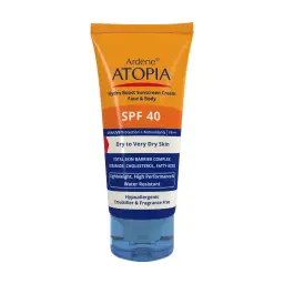 کرم ضد آفتاب با SPF40 بی رنگ مدل Dry Relief مناسب پوست خشک حجم 50 میل آردن آتوپیا