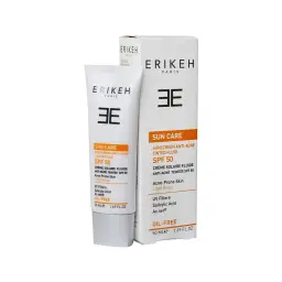 ضد آفتاب فلوئیدی با SPF50 رنگی آنتی آکنه حجم 50 میل اریکه