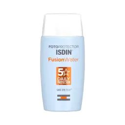 کرم ضد آفتاب با SPF50 بی رنگ مدل Fusion Water مناسب انواع پوست حجم 50 میل ایزدین