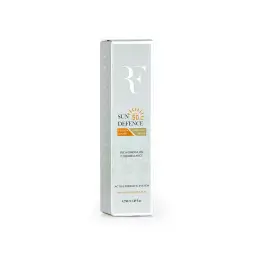 کرم ضد آفتاب با SPF50 رنگی بژ طبیعی مناسب پوست خشک و حساس حجم 50 میل آر اف