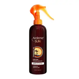 روغن آفتاب برنزه کننده مدل برنز طلایی حاوی عصاره هویج و قهوه حجم 250 میل آردن سان