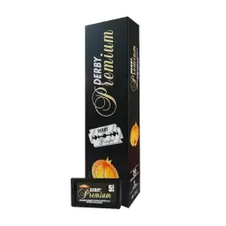 تیغ اصلاح سنتی مدل پرمیوم 5 بسته 20 عددی دربی