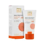 کرم ضد آفتاب با SPF50 بی رنگ مدل مکس پروتکت مناسب پوست خشک و نرمال حجم 50 میل نئودرم