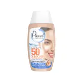 کرم ضد آفتاب با SPF50 رنگی بژ طبیعی مناسب پوست چرب حجم 50 میل پیکسل