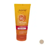 کرم ضد آفتاب با SPF90 رنگی بژ روشن مناسب پوست خشک و نرمال حجم 50 میل آردن سان