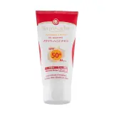 ضد آفتاب با SPF50 رنگی بژ طبیعی ضد چروک مناسب انواع پوست حجم 50 میل سان سیف