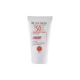 کرم ضد آفتاب با SPF50 بی رنگ مناسب پوست خشک و حساس حجم 40 میل اسکن اسکین