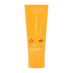 کرم ضدآفتاب و ضدلک SPF50 بی رنگ مناسب پوست نرمال و خشک حجم 40 میل لافارر
