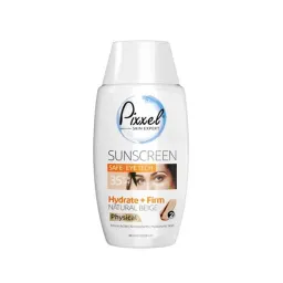 کرم ضد آفتاب با SPF35 دور چشم رنگی بژ طبیعی حجم 50 میل پیکسل