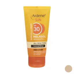 کرم ضد آفتاب و ضد لک با SPF30 رنگی بژ طبیعی مدل Melasol حجم 50 میل آردن سان