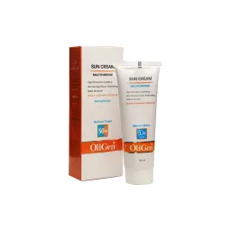 کرم ضد‌آفتاب SPF50 مناسب پوست‌های خشک و معمولی رنگی متوسط حجم 50 میل الی ژن