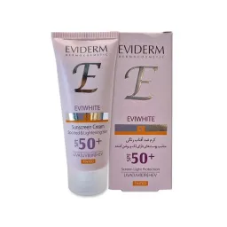 کرم ضد آفتاب با SPF50 رنگی مناسب پوست دارای لک و روشن کننده حجم 40 میل اویدرم
