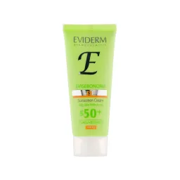 کرم ضد آفتاب با SPF50 رنگی مناسب پوست چرب و دارای جوش حجم 40 میل اویدرم