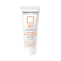 کرم ضد آفتاب با SPF50 بی رنگ مدل ANTI ACNE مخصوص پوست چرب حجم 40 میل درماتیپیک