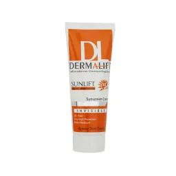 ضد آفتاب رنگی مدل SUNLIFT با SPF50 بی رنگ مناسب پوست چرب حجم 40 میل درمالیفت