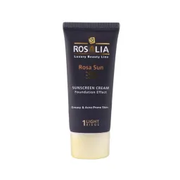 کرم ضد آفتاب رنگی با SPF50 مدل ROSASUN مناسب پوست چرب حجم 40 میل رزالیا