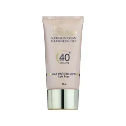 ضد آفتاب کرم پودری با SPF40 بژ روشن مناسب انواع پوست حجم 30 میل مدیسان