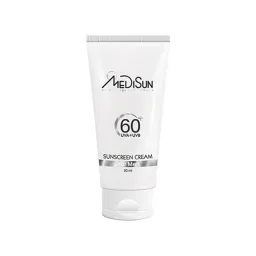 کرم ضد آفتاب با SPF60 بی رنگ آقایان مناسب انواع پوست حجم 50 میل مدیسان