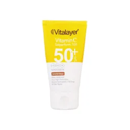 کرم ضد آفتاب SPF50+ بدون روغن حاوی حاوی ویتامین سی کارامل بژ حجم 40 میل ویتالیر
