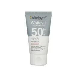 کرم ضد آفتاب با SPF50 بژ طبیعی WHITEVIT حجم 40 میل ویتالیر