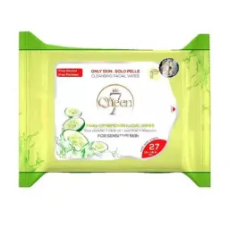 دستمال مرطوب آرایشی حاوی عصاره خیار و آلوئه ورا مناسب پوست چرب بسته 27 عددی سون کویین