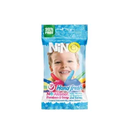 دستمال مرطوب دست و صورت کودک بسته 12 عددی نینو