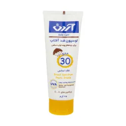 لوسیون ضد آفتاب کودک با SPF30 مناسب پوست حساس حجم 75 میل آردن