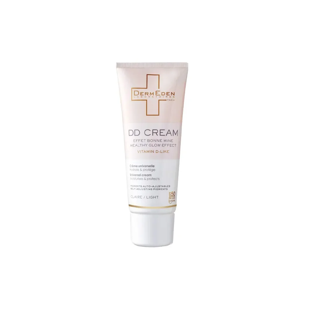 کرم DD با SPF50 رنگی بژ روشن مناسب انواع پوست حجم 50 میل درمدن