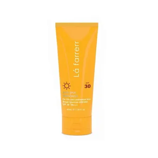 کرم ضدآفتاب و ضدلک SPF30 بی رنگ مناسب پوست چرب حجم 40 میل لافارر