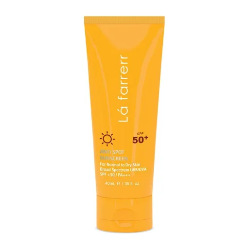 کرم ضدآفتاب و ضدلک SPF50 بی رنگ مناسب پوست نرمال و خشک حجم 40 میل لافارر