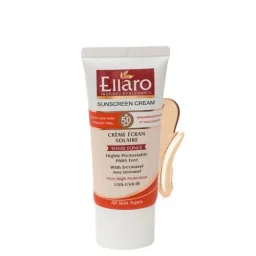 کرم ضدآفتاب SPF50+ مناسب انواع پوست فاقد پارابن حجم 50 میل الارو