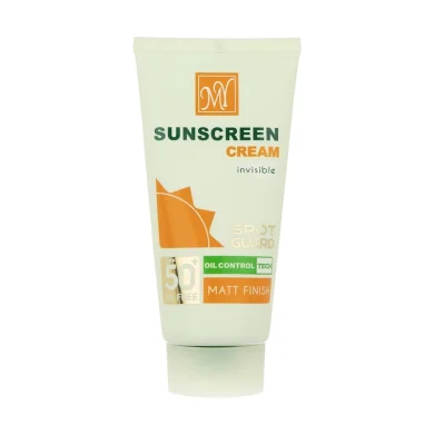 کرم ضد آفتاب با SPF50 بی رنگ مدل اسپات گارد مات 4 کاره مناسب پوست چرب حجم 50 میل مای