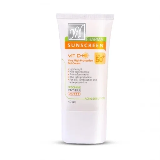 کرم ضدآفتاب SPF50+ سان سلوشن مناسب انواع پوست بی رنگ حجم 40 میل مای فارما
