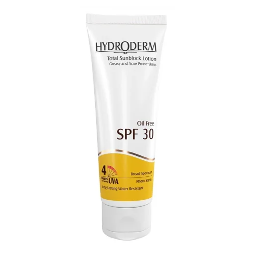 لوسیون ضدآفتاب SPF30 فاقد چربی حجم 75 میل هیدرودرم