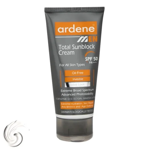 کرم ضدآفتاب SPF50 فاقد چربی آقایان چندکاره حجم 50 میل آردن