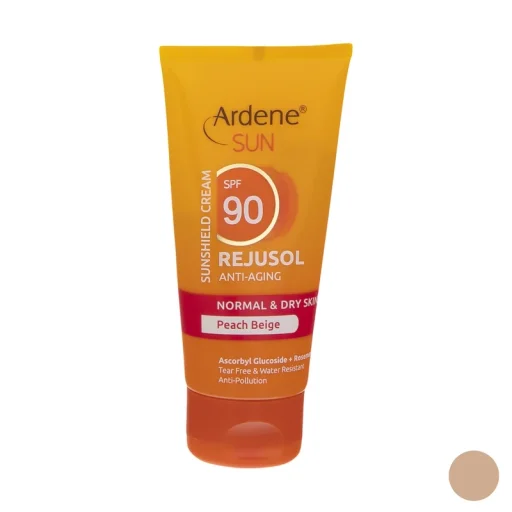 کرم ضدآفتاب رنگی SPF90 پوست معمولی و خشک بژ هلویی حجم 50 میل آردن سان