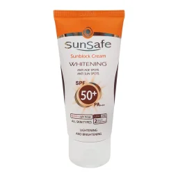 ضدآفتاب رنگی SPF50 روشن‌کننده بژ روشن انواع پوست حجم 50 میل سان سیف