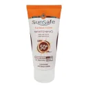 ضد آفتاب با SPF50 رنگی بژ روشن مدل روشن کننده مناسب انواع پوست حجم 50 میل سان سیف