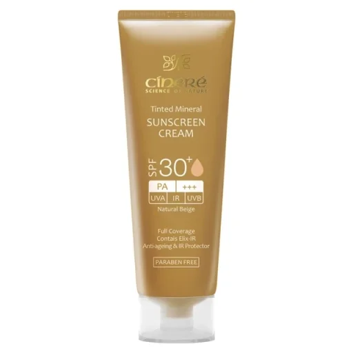 کرم ضدآفتاب رنگی بژ طبیعی حجم 50 میل SPF30 سینره