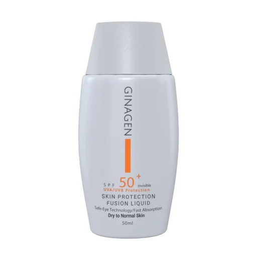 کرم ضدآفتاب SPF50 بی رنگ مناسب پوست خشک و نرمال حجم 50 میل ژیناژن