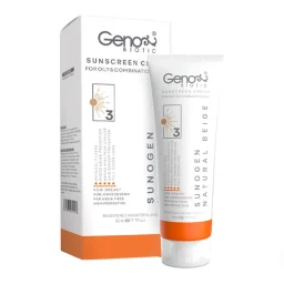 ضدآفتاب SPF50 چرب بژ طبیعی حجم 50 میل ژنو بایوتیک