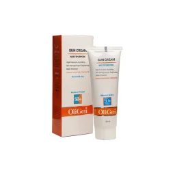 کرم ضد‌آفتاب SPF50 مناسب پوست‌های خشک و معمولی رنگی متوسط حجم 50 میل الی ژن