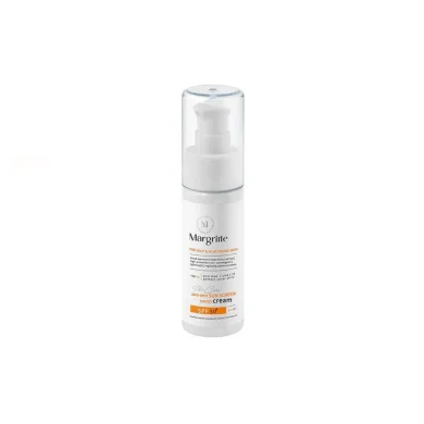 کرم ضد آفتاب و روشن کننده با SPF50 رنگی بژ طبیعی مناسب پوست چرب و مستعد آکنه حجم 50 میل مارگریت