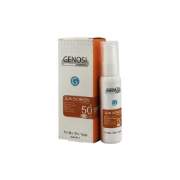 کرم ضد‌آفتاب SPF50 مناسب انواع پوست فاقد رنگ حجم 40 میل گنوسی