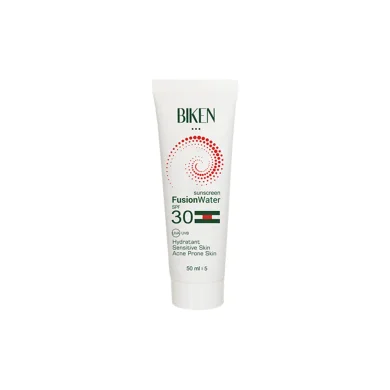 کرم ضد آفتاب با SPF30 بی رنگ فیوژن واتر مناسب انواع پوست حجم 50 میل بیکن