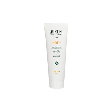 کرم ضد آفتاب با SPF50+ رنگی مناسب پوست چرب کد +2 حجم 50 میل بیکن