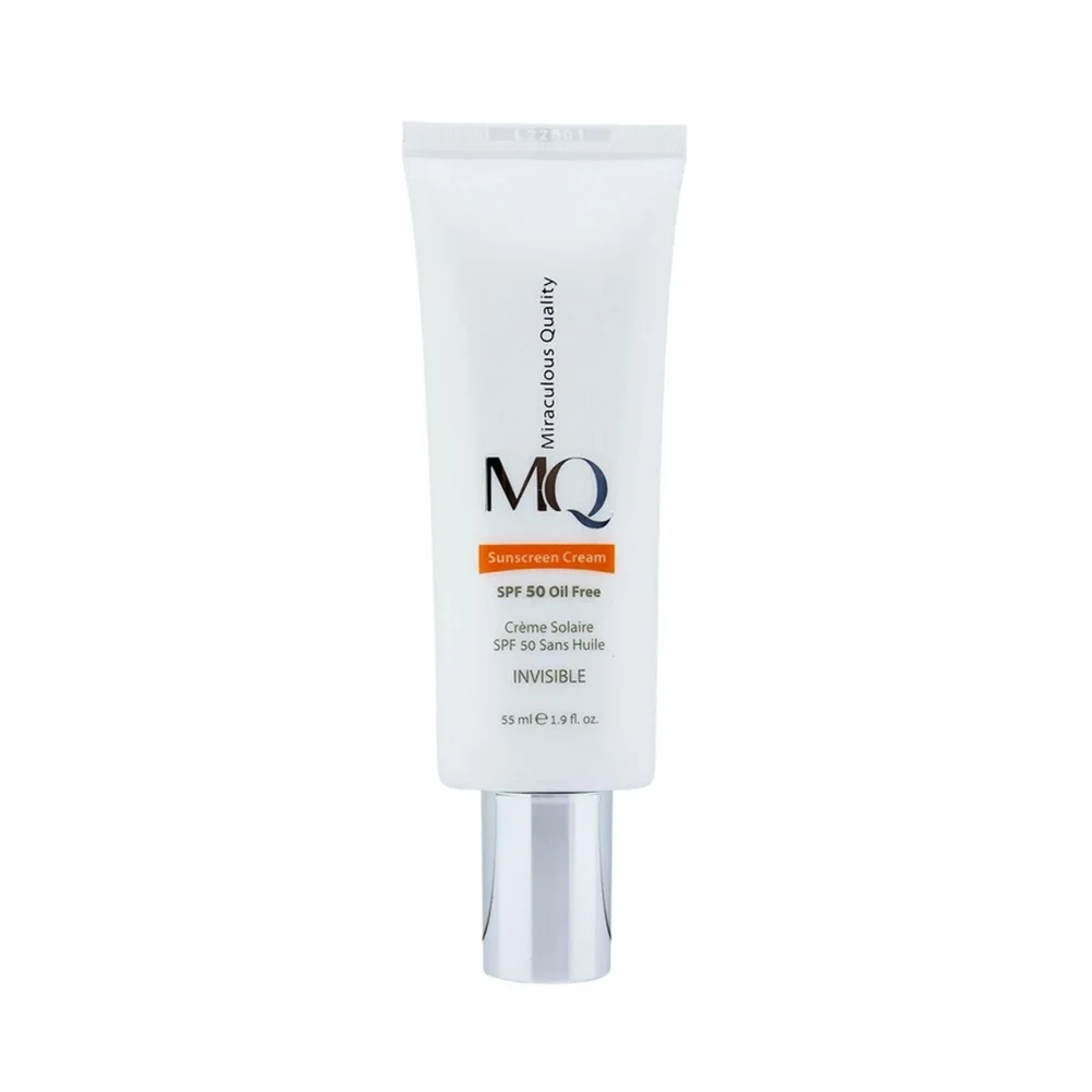 کرم ضد آفتاب با SPF50 بی رنگ بدون چربی حجم 55 میل ام کیو