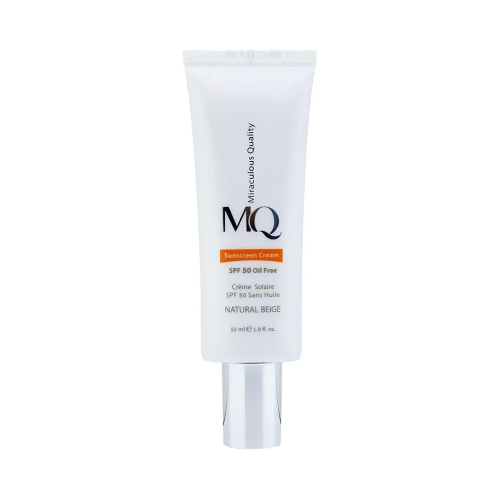 کرم ضد آفتاب نرمال با SPF50 رنگی بژ طبیعی حجم 55 میل ام کیو